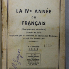 LA IV -e DE FRANCAIS par GORGOS - MARIN , 1947