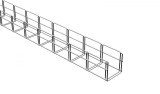 Canal cablu metalic 100x100mm din sarma mesh galvanizat lungime 2m jgheab pentru trasee electrice, ARKYS