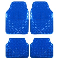 Covorase Auto Universale, model Diamond, culoare Crom Albastru