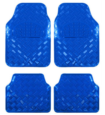 Covorase Auto Universale, model Diamond, culoare Crom Albastru foto