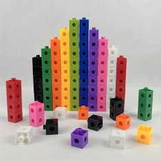 Set de construc?ie educativa de 100 de piese, cuburi patrate foto