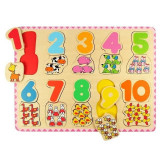 Puzzle - numere si culori, BigJigs Toys