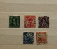 Cuba - Timbre Vechi Ocupatia SUA-USA - 5 Valori stampilate 1899-1905 foto