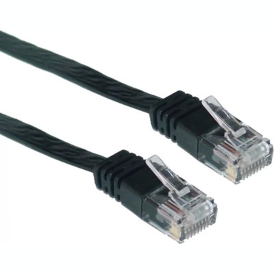 PATCH CORD UTP SPACER Cat5e cupru-aluminiu 1 m negru AWG26 SP-PT-CAT5-1M-BK foto