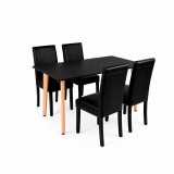 Set de sufragerie Verona 120 4+1, negru-negru