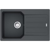 Chiuveta bucatarie compozit fragranite Franke UCG 611-62, dreptunghiulara, 1 cuva cu picurator, 78x50x19 cm, adancime cuva 19 cm, Stone Grey