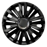 Capac roata auto negru Royal RC 15 inch Versaco, pentru jante din otel, din plastic ABS de inalta calitate, montaj rapid, 1 bucata