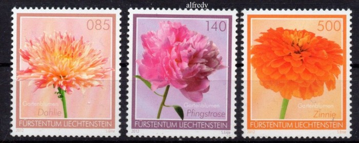 LIECHTENSTEIN 2012, Flora, serie neuzata, MNH