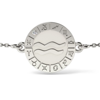 Bratara cu lantisor din argint model Aquarius foto