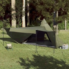vidaXL Cort familie Tipi pentru 8 persoane verde măsliniu impermeabil