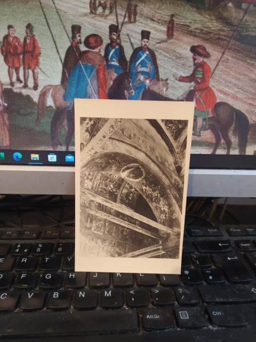 Mănăstirea Horezu, Bolți &icirc;n pronaos, Foto Ing. Stelian Petrescu, c. 1925, 205