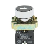 Buton de comanda negru cu revenire 1NO, 400V/10A, LAY5 Breckner
