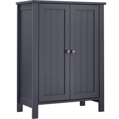 VASAGLE Dulap baie pe picioare cu 2 rafturi reglabile, din MDF, 30x60x80 cm, gri Household NewTrend foto