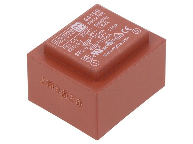 Transformator &Icirc;ncapsulat 3,2VA 230V 6V PCB