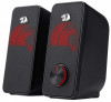 Set 2 Buc Boxe Redragon Stentor 2.0, Iluminare Rosie, Negru, Stereo GS500