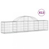 Cosuri gabion arcuite 13 buc, 200x30x40/60 cm, fier galvanizat