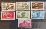 Romania 1945 - Munca P.T.T.,valoarea albastra cu linie verticala la cozoroc (doua poze) MNH