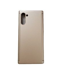 Husa protectie 360 fata + spate + folie silicon Samsung Note 10 , Auriu