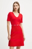 Morgan rochie RMEY culoarea rosu, mini, evazată, RMEY