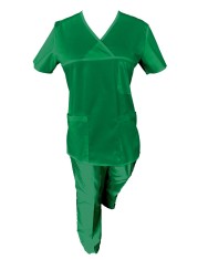 Costum Medical Pe Stil, Verde Conex cu Elastan, Model Classic - 4XL, XL foto