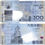 MACAU 100 patacas 2013 (BANCO NACIONAL ULTRAMARINO) UNC!!!