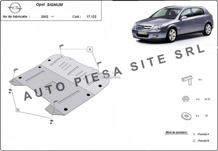 Scut metalic motor Opel Signum fabricat incepand cu 2002 APS-17,122