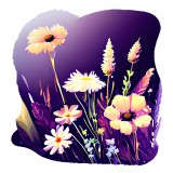 Cumpara ieftin Sticker decorativ, Flori, Multicolor, 61 cm, 10273ST