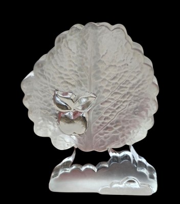 SOLIFLORA VINTAGE DIN STICLA MASIVA CU MODEL IN RELIEF, WALTHER ANII&amp;#039;70 foto