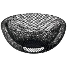 Cos de fructe, Vilde, Metal, 25x11,5 cm, Negru foto