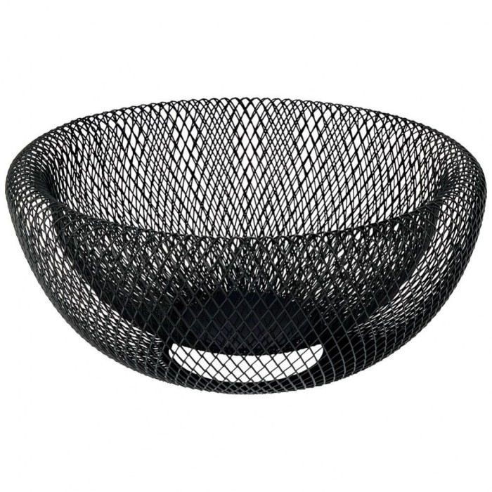 Cos de fructe, Vilde, Metal, 25x11,5 cm, Negru