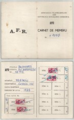 Romania, Carnet de membru A.F.R., Bucuresti, 1987
