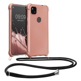 Husa Kwmobile pentru Google Pixel 4a, Roz, Silicon, KWM000020JS001C, Textil, Carcasa