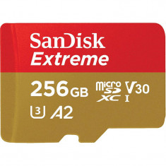 Card Sandisk Extreme R190/W130 microSDXC 256GB UHS-I U3 A2 Clasa 10 cu adaptor SD foto