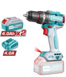 TOTAL - MASINA DE GAURIT CU IMPACT 20V-4.0AH LI-ION (2 ACUMULATORI, 1 INCARCATOR) PowerTool TopQuality