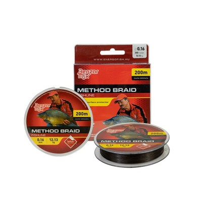 Fir Benzar Method Braid 0,18mm 200m Dark Brown foto