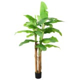 Cumpara ieftin Bananier artificial cu ghiveci, verde, 300 cm