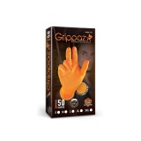 Set manusi nitril portocalii Grippaz 246, 50 buc/cutie, 0.15 mm 2XL