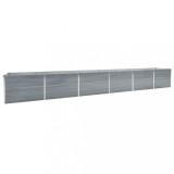 Strat &icirc;nălțat de grădină, gri, 600x80x77 cm, oțel galvanizat