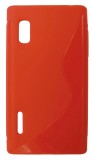 Husa silicon S-case rosie pentru LG Optimus L5 E610/E612