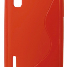 Husa silicon S-case rosie pentru LG Optimus L5 E610/E612