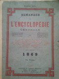 Michel Alcan - Almanach de l&#039;encyclopedie generale (Editia: 1869)