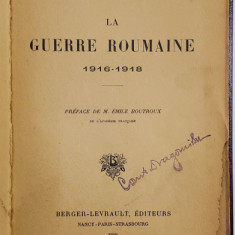 LA GUERRE ROUMAINE 1916-1918 de MIRCEA DJUVARA - PARIS, 1919