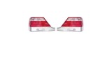 Set lampi spate, stopuri Mercedes Clasa S, 07.199.1998, montare spate, stanga+dreapta, red-alb; fara suport bec; Cu masti decorative; Tuning, Eagle