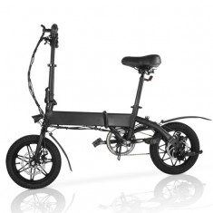 Bicicleta electrica pliabila, roti 14 EB07, 3 viteze, 7.5 Ah, Megawheels, Negru foto