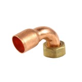 Racord semiolandez cu cot, cupru, interior-interior, 18 mm x 1/2&quot;