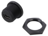 Soclu USB B Mini Montare Panou &Icirc;nșurubare THT Drept