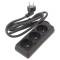 Prelungitor Alimentare PVC Negru 1.5m 3 Prize 16A