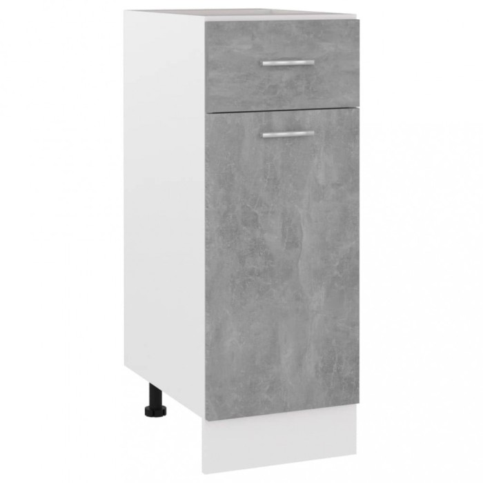 Gossi dulap inferior cu sertar &ldquo;lyon&rdquo;, gri beton, 30 x 46 x 81,5 cm