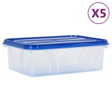 Cumpara ieftin Recipiente depozitare alimente cu capace, 5 buc., PP