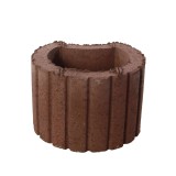Jardiniera din beton Semmelrock, exterior, rotunda, rosu, 30 x 20 cm